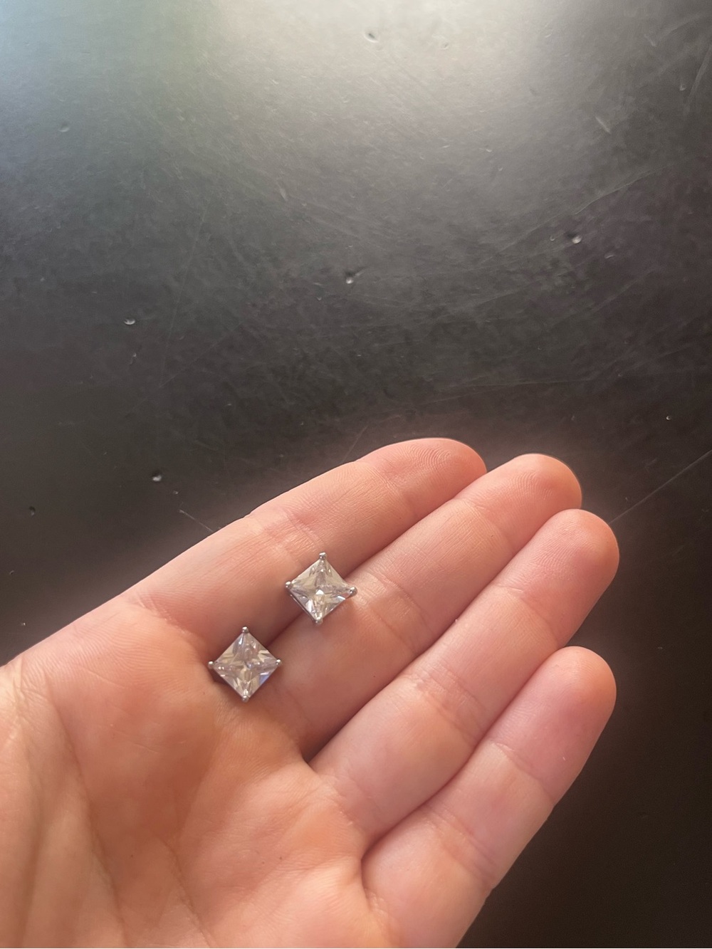 Square Cubuc Zirconia Stud Earrings